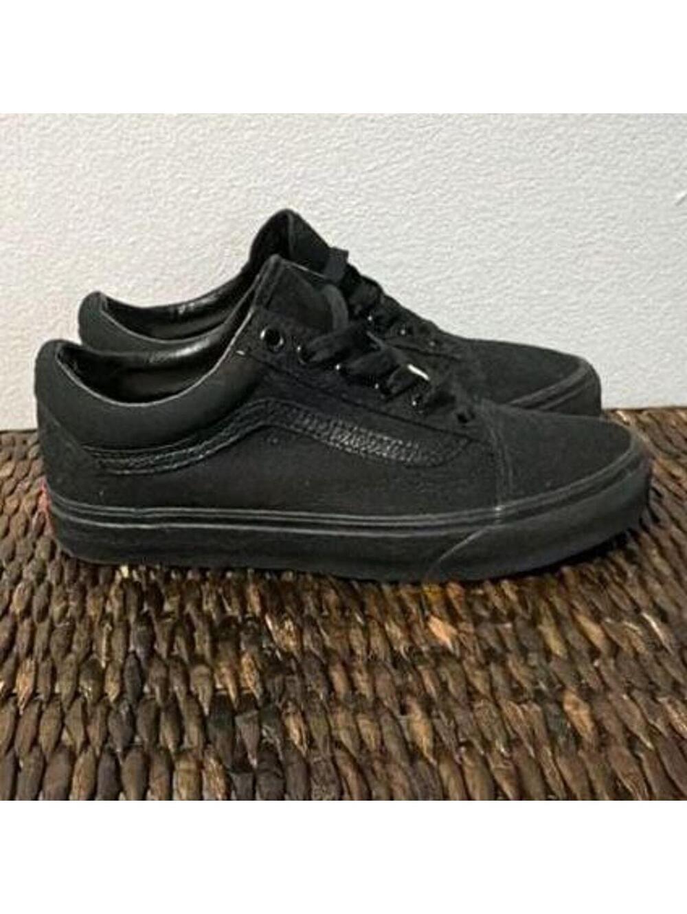 Vans Old Skool Triple Black Skate Shoes 6m